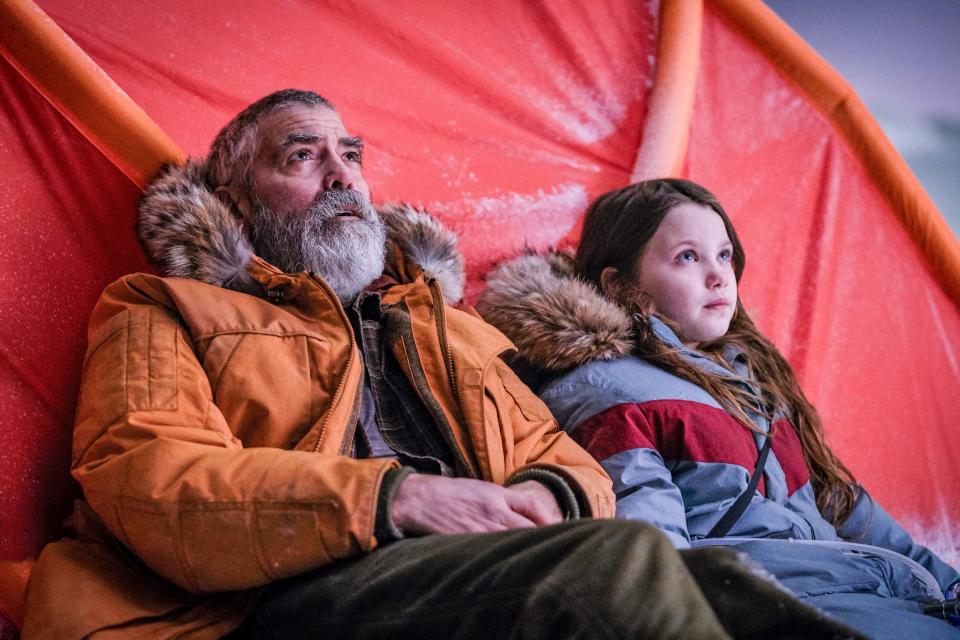 "The Midnight Sky" (Dec. 23, Netflix): George Clooney directs and stars in the sci-fi drama as an Arctic scientist with a terminal illness taking care of a young girl (Caoilinn Springall) and trying to keep astronauts from returning to a mysterious global catastrophe on Earth.