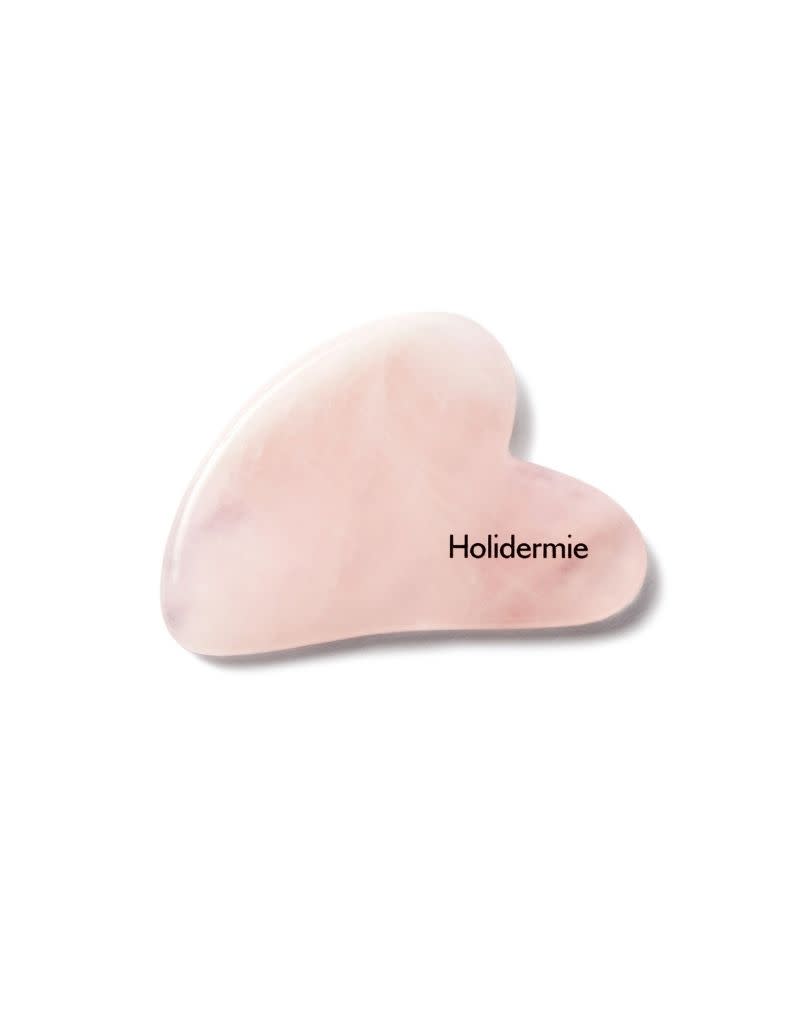 Gua Sha en quartz rose, Holidermie