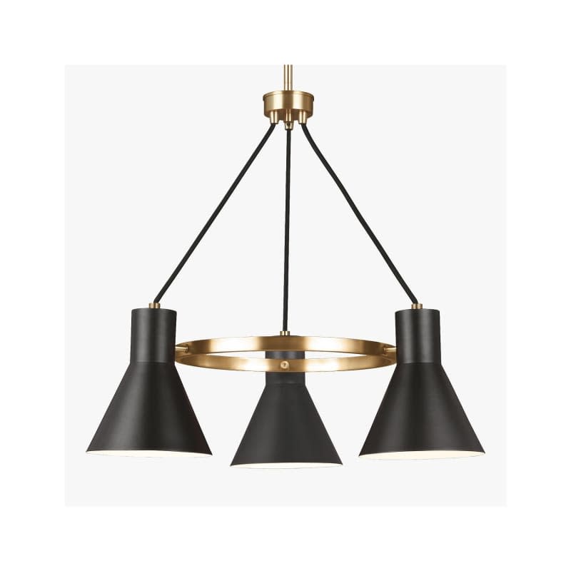 Rusty 3-Light Metal Chandelier