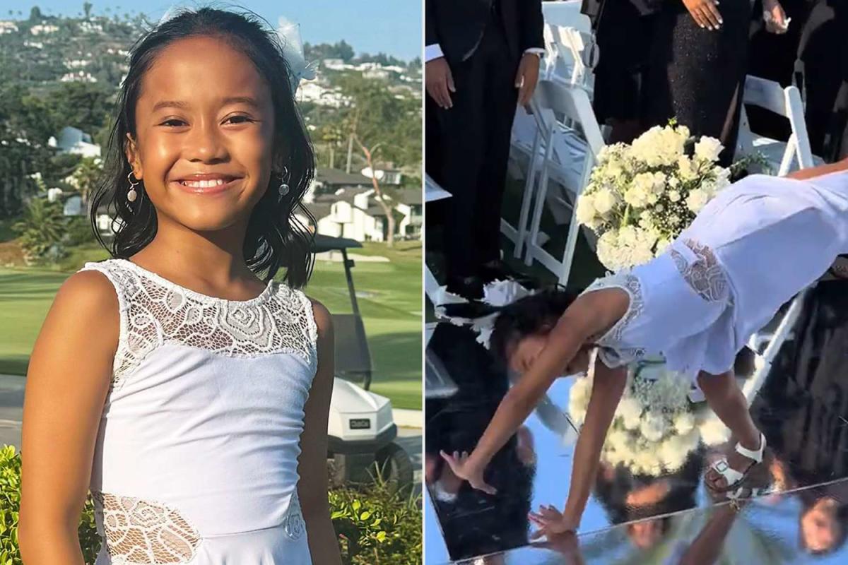 9-year-old flower girl shocks wedding guests with impressive exit after ceremony (exclusive)