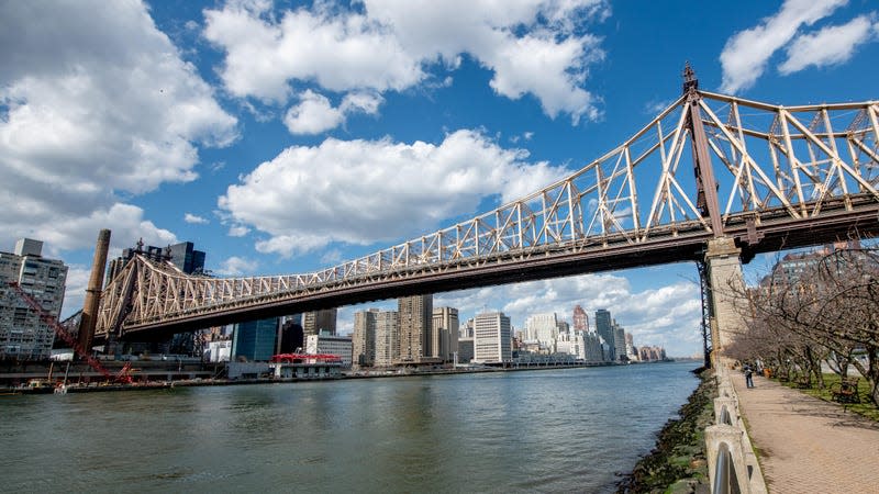 The Queensboro Bridge spanning the East River in New York City.