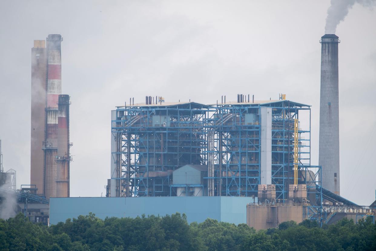 The Big Rivers Electric Company power plant is in operation following an incident that occurred Tuesday resulting in the death of two workers in Henderson, Ky., Wednesday, June 8, 2022. The Henderson plant generates the most power of the four Big Rivers plants and was awarded a GovernorÕs Safety and Health Award from Kentucky Gov. Andy Beshear in May.