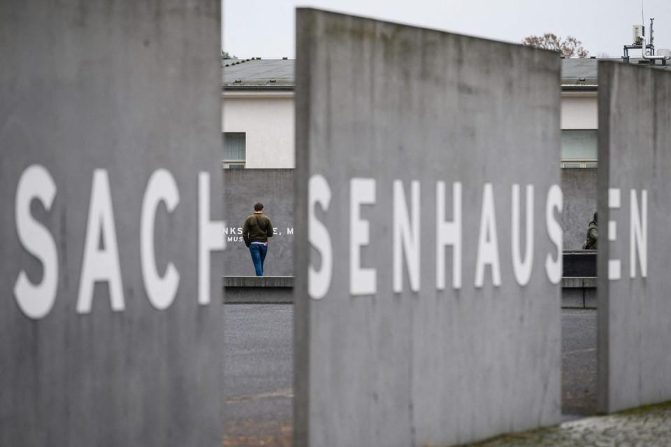 View of the entrance of the former Sachsenhausen concentration camp, now a memorial, in Oranienburg (AFP via Getty Images)
