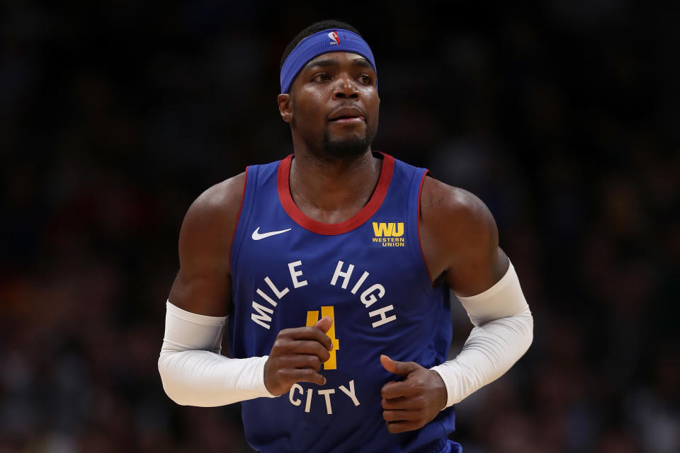 Nuggets forward Paul Millsap isn’t expected to return until mid-January after he suffered a broke toe against the Hornets last week. (Matthew Stockman/Getty Images)