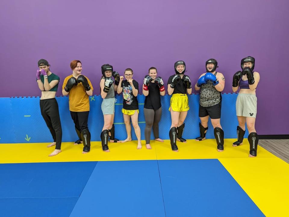 At Connection Martial Arts, founder Nicole Sawin says they teach mixed martial arts through a trauma-informed approach, to meet people where their needs are.  (Nicole Sawin - image credit)