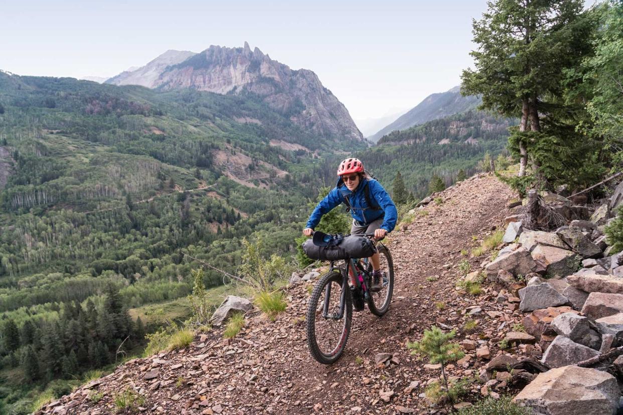 Bikepacking on the Galloping Goose Trail near Telluride, Colorado