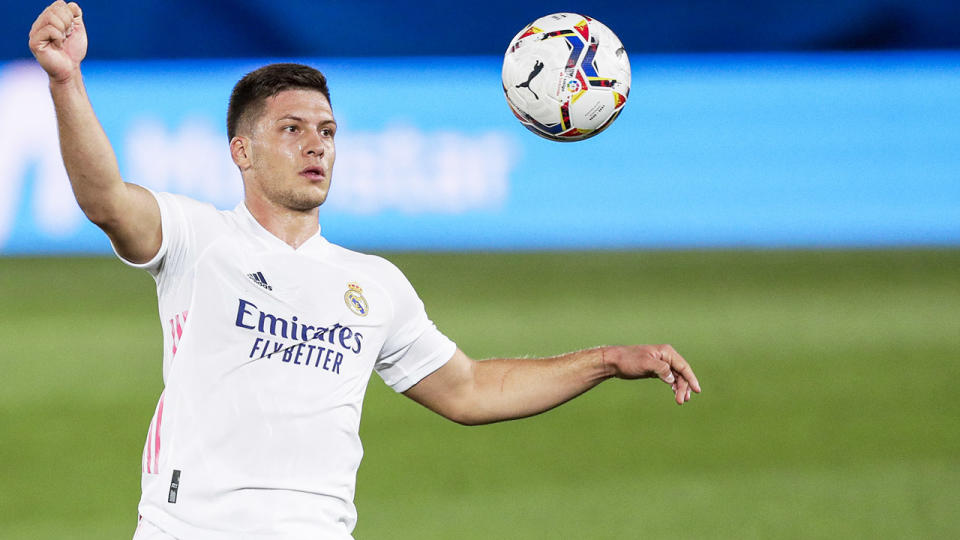 Luka Jovic, pictured here in action for Real Madrid in La Liga.