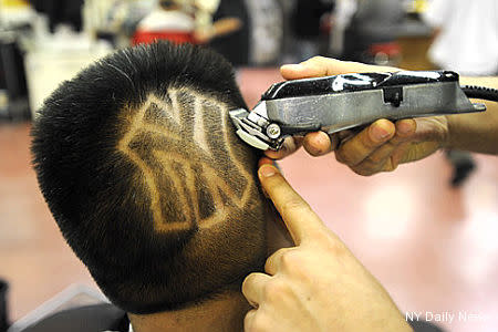 Nick Swisher Gets a Haircut 