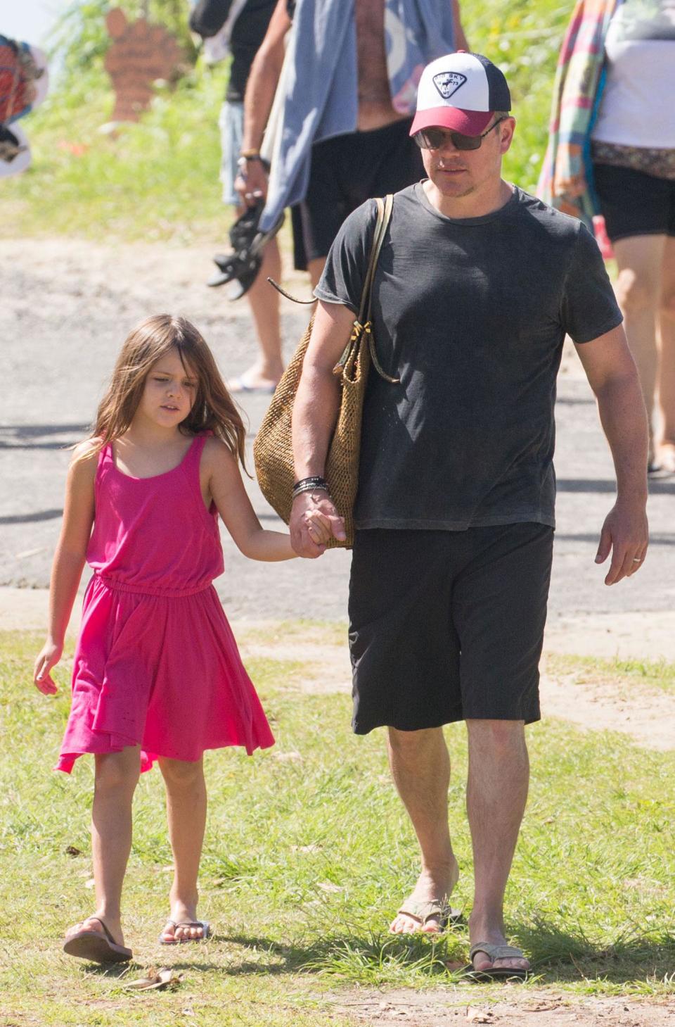 Matt Damon's family beach day in Byron Bay