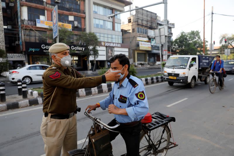 Lockdown amid a coronavirus disease (COVID-19) outbreak in New Delhi