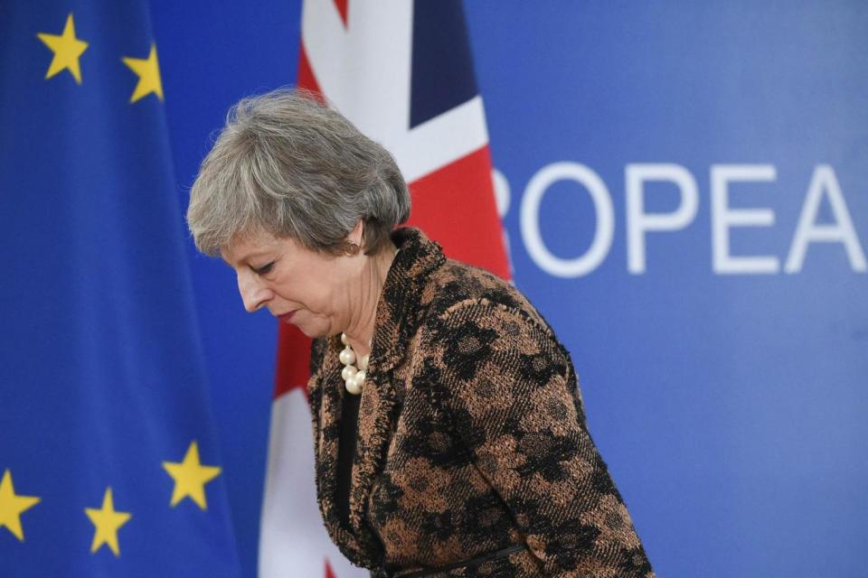 Theresa May will hit out at calls for a new Brexit referendum on Monday (AFP/Getty Images)