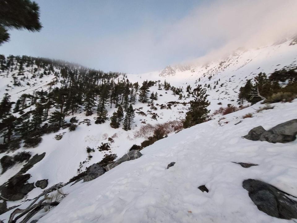 An incoming storm, with possible snow, rain and flooding, has prompted authorities to ask the public to reconsider visiting the Mt. Baldy area in the San Gabriel Mountains.
