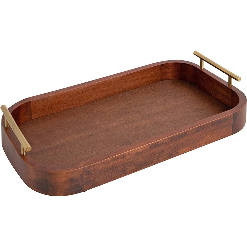 kate and laurel wood tray