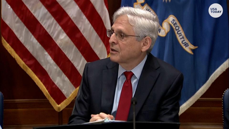 Attorney general Merrick Garland speaks about the prosecution team leading the indictments againt former president Donald Trump.