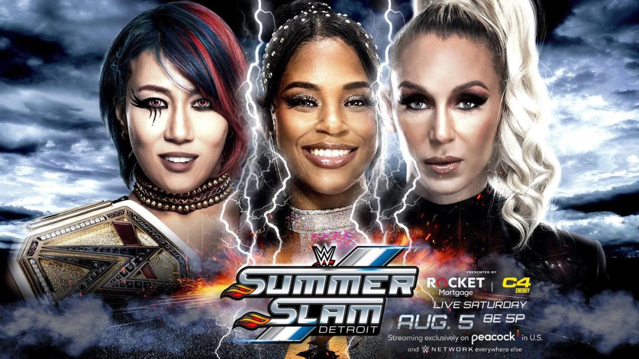 wwe summerslam 2023 asuka vs charlotte flair vs bianca belair