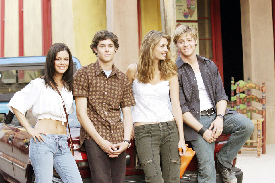 (L-R): “The O.C.” stars Rachel Bilson, Adam Brody, Mischa Barton and Benjamin McKenzie. - Credit: Everett Collection