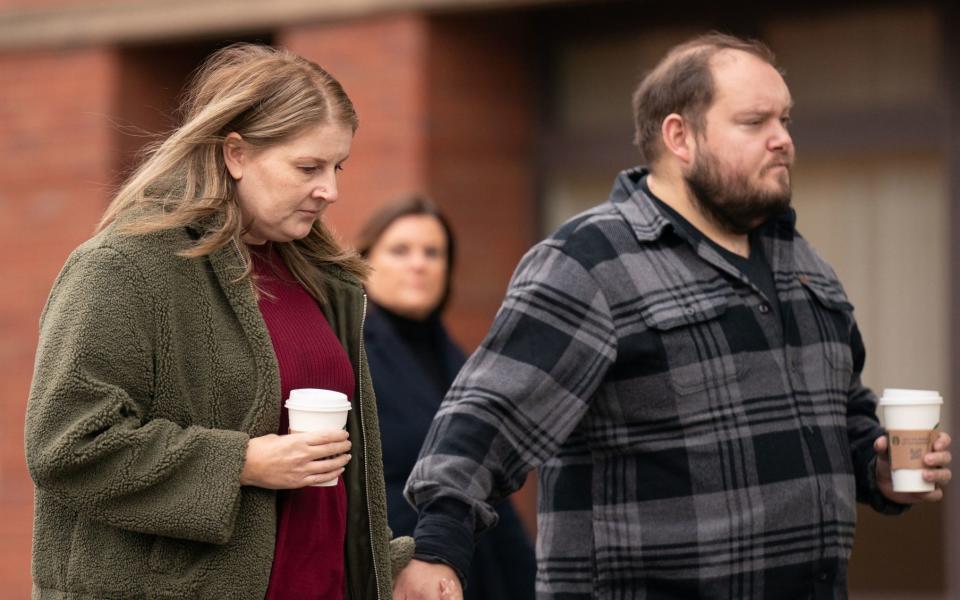 Sarah and Gary Andrews arriving at Nottingham Magistrates' Court - Joe Giddens/PA