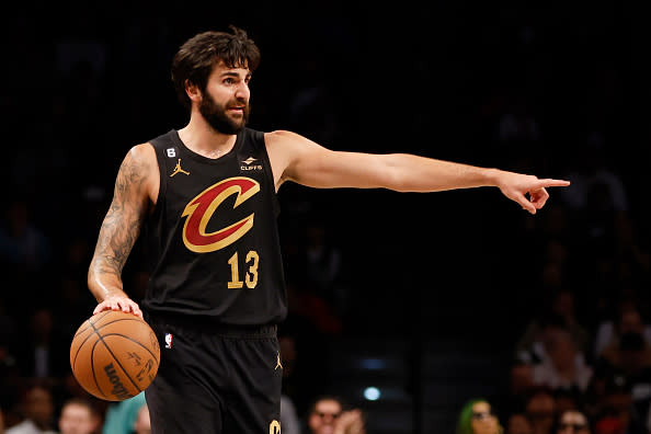 Ricky Rubio of the Cleveland Cavaliers is seen during a game against the Brooklyn Nets in New York. (Photo by Sarah Stier/Getty Images)