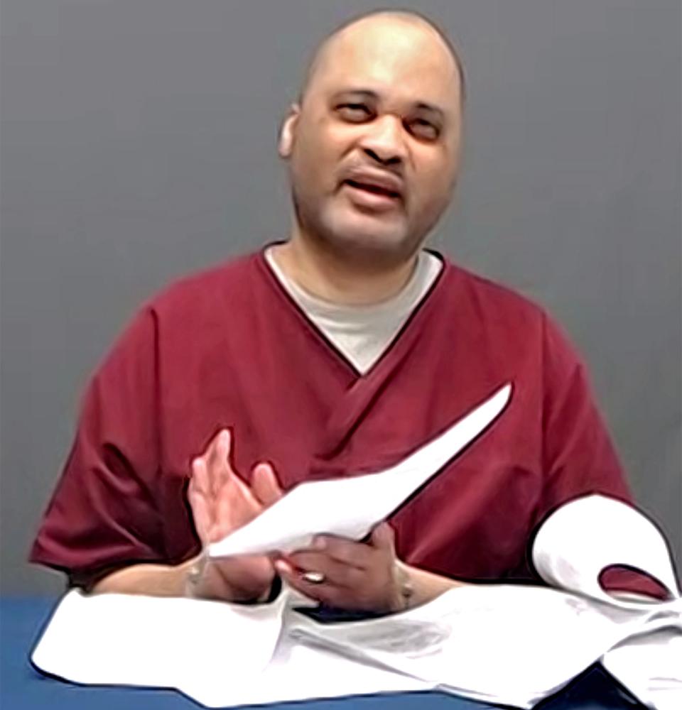 Jemaine Cannon speaks during his clemency hearing for before the Oklahoma Pardon and Parole Board on Wed. June 7, 2023. Photo Provided by Oklahoma Pardon and Parole Board