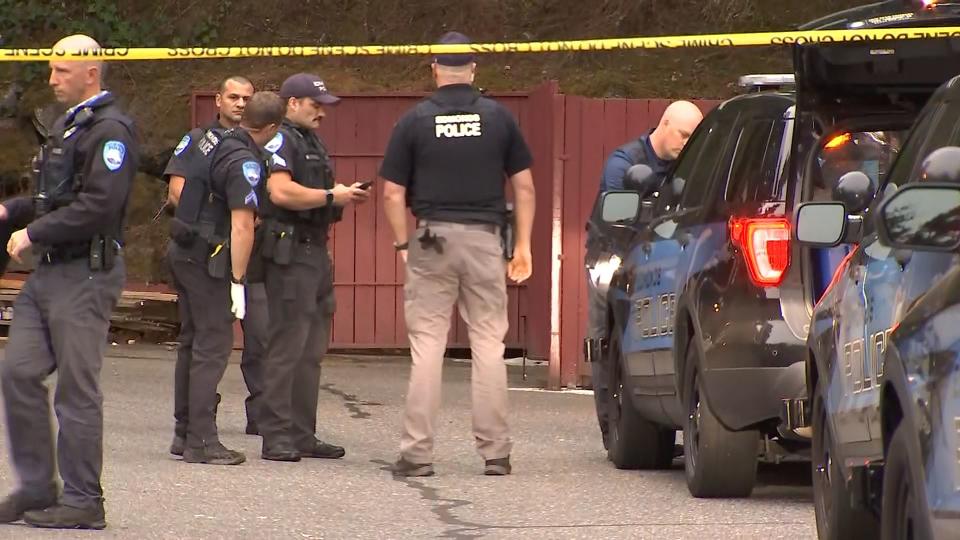 A Seattle Police officer was hurt when he was hit by his private car as it was being stolen outside an Edmonds apartment complex.