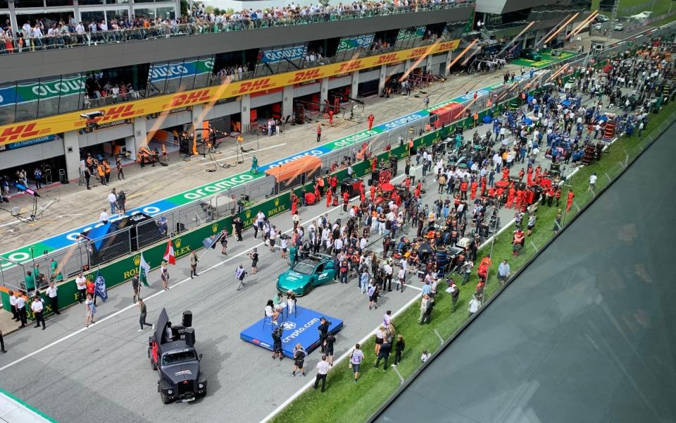 A photo of the grid before the sprint race - Telegraph