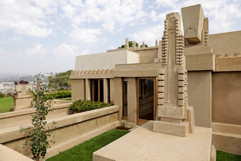 LOS ANGELES-CA-AUGUST 7, 2019: The Hollyhock House, created by Frank Lloyd Wright, recently became L.A.'s first World Heritage Site, is photographed on Wednesday, August 7, 2019. (Christina House / Los Angeles Times)