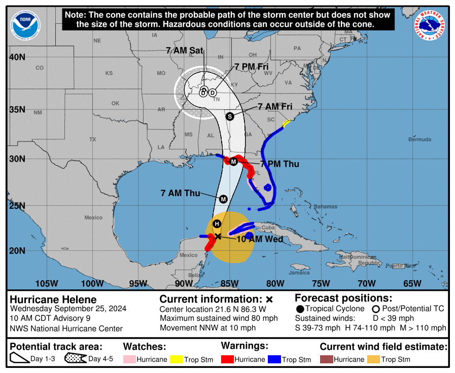 Hurricane tracker Helene reaches hurricane strength as Florida