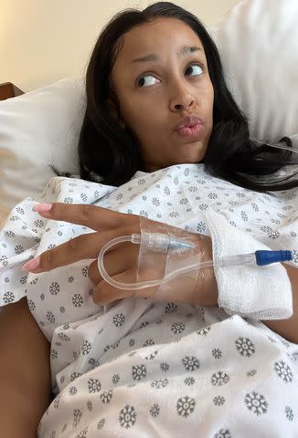 Doja Cat/Twitter Doja Cat in a hospital bed