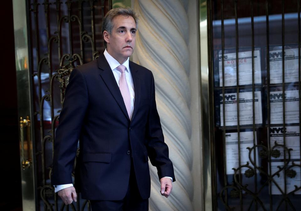 Michael Cohen, the ex-lawyer for former President Donald Trump, departs his home in Manhattan to testify in Trump's criminal hush-money trial.