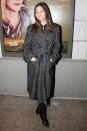 Jessica Biel poses outside the Manhattan Theatre Club play <i>My Name Is Lucy Barton</i> at The Samuel J. Friedman Theatre on Tuesday in N.Y.C.