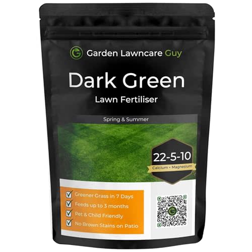 Dark Green Lawn Fertiliser - Non Toxic - High in Nitrogen Greens Grass Fast - Feeds for 90 Days - Child and Pet Friendly - Garden Lawncare Guy