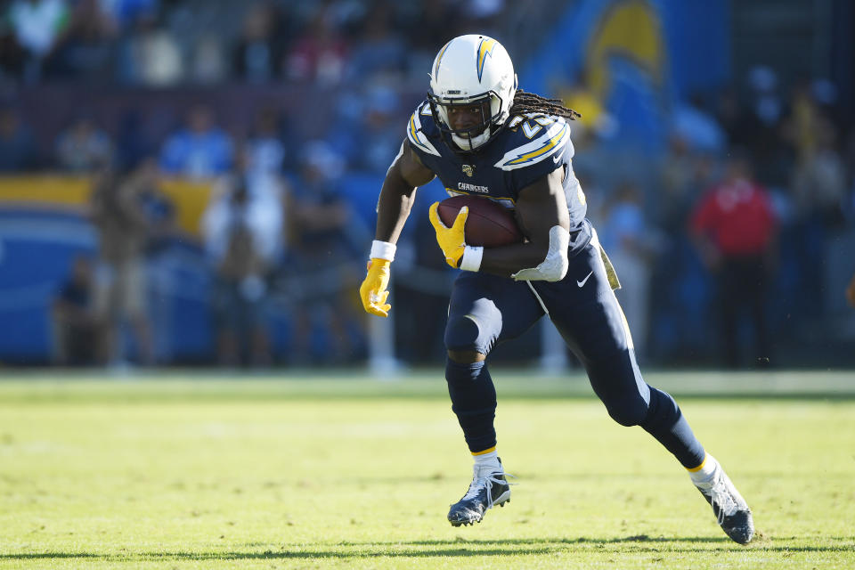 Melvin Gordon #25 of the Los Angeles Chargers 