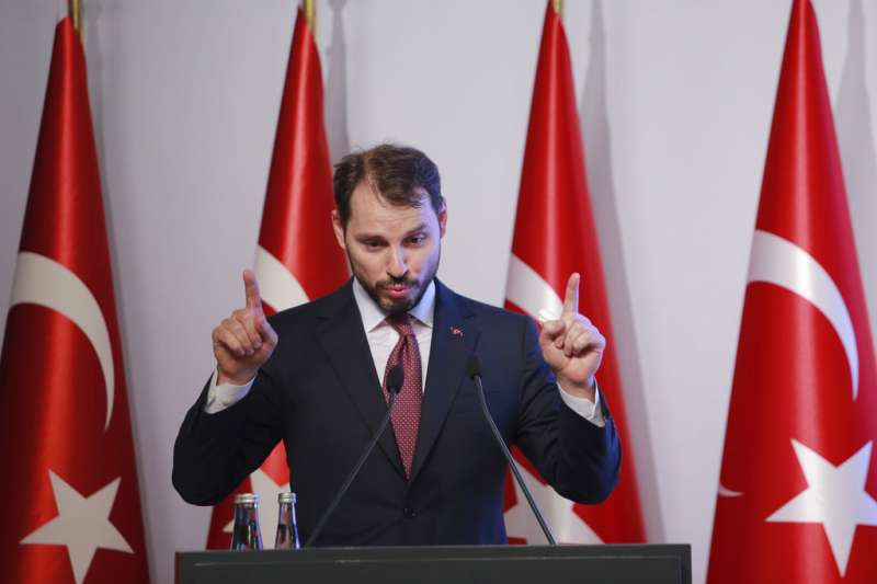 土耳其財政部長、總統女婿阿爾巴伊拉克（Berat Albayrak）。（AP）