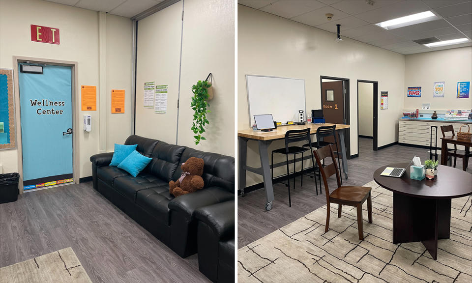 A wellness room at a Compton middle school where therapy sessions can be held (Courtesy of LACOE)
