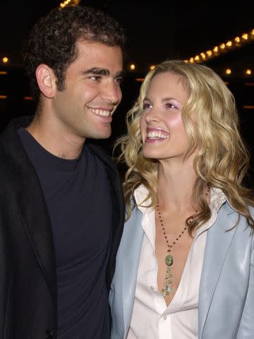 <p>Chris Weeks/Liaison/Getty</p> Pete Sampras and Bridgette Wilson-Sampras at the premiere of "The Wedding Planner" on January 23, 2001 in Century City, CA.