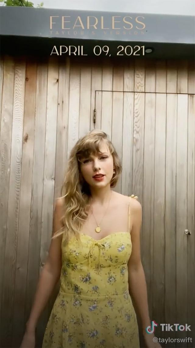 The Yellow Dress Taylor Swift Wore on TikTok Is Already Sold Out