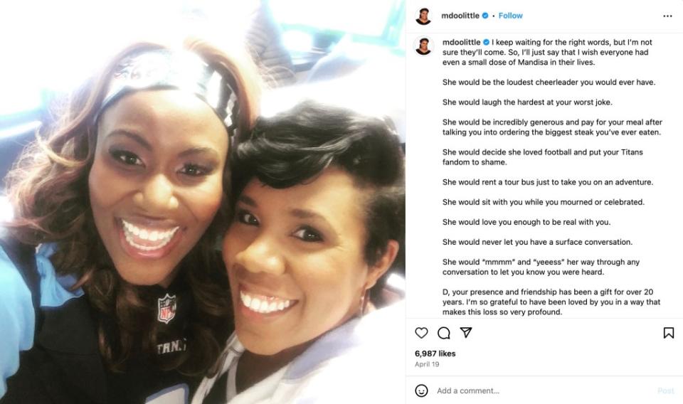 Former “American Idol” alum Melinda Doolittle (right) also paid tribute to Mandisa. Instagram/Melinda Doolittle