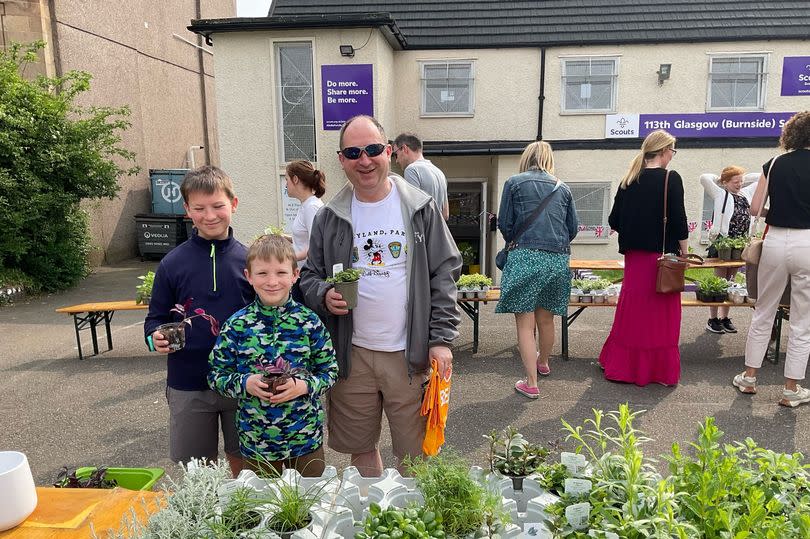 The Brown Family bought some plants -Credit:Burnside Scouts