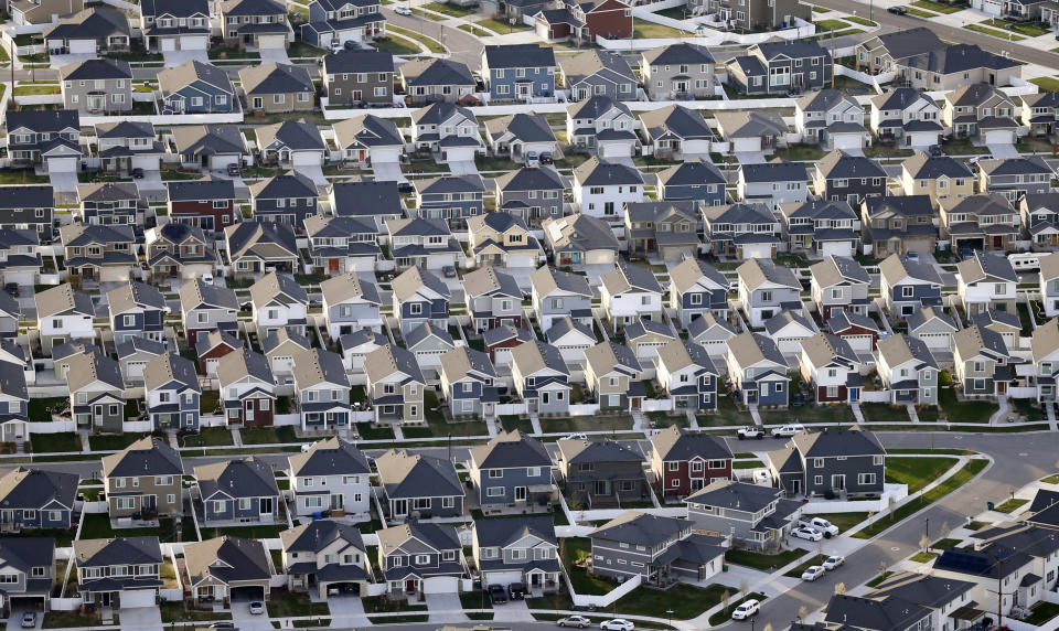 Rows of homes are shown in suburban Salt Lake City