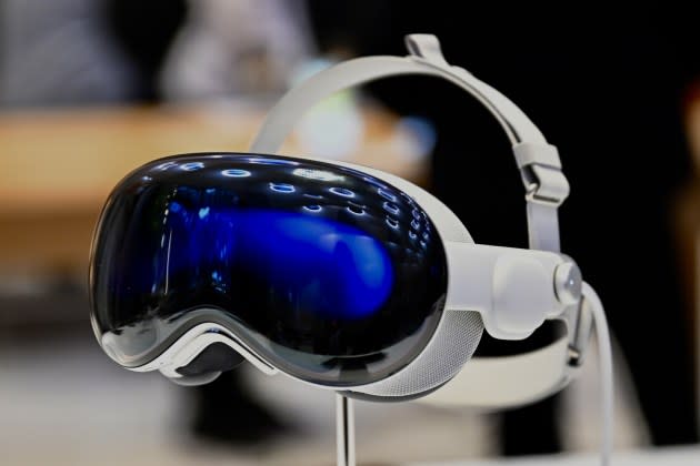 The Apple Vision Pro mixed reality headset. - Credit: Fatih Aktas/Anadolu/Getty Images