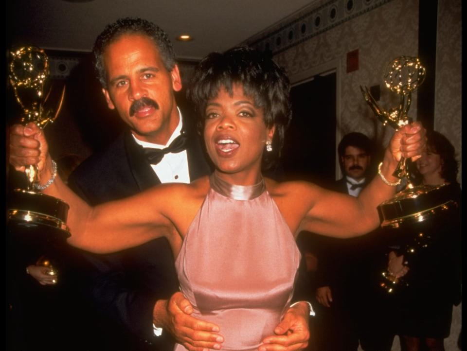 Oprah Winfrey and Stedman Graham at the Emmys