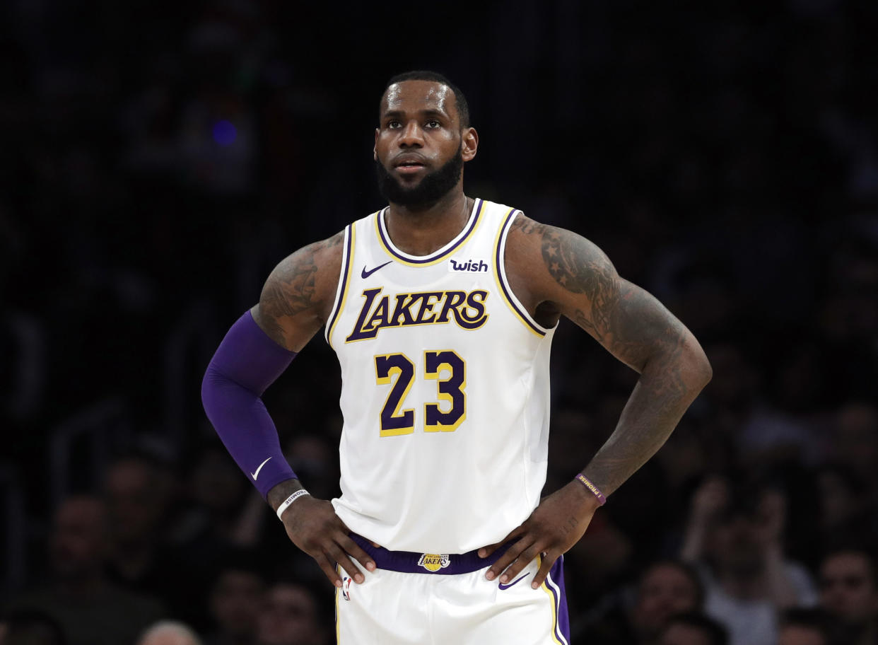 LeBron James is just like President Donald Trump, according to Danny Ainge. (AP Photo/Marcio Jose Sanchez)