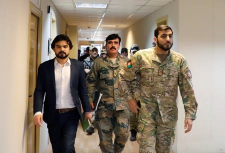 General Khushal Sadat, Deputy Minister of Interior arrives for a meeting in Kabul, Afghanistan