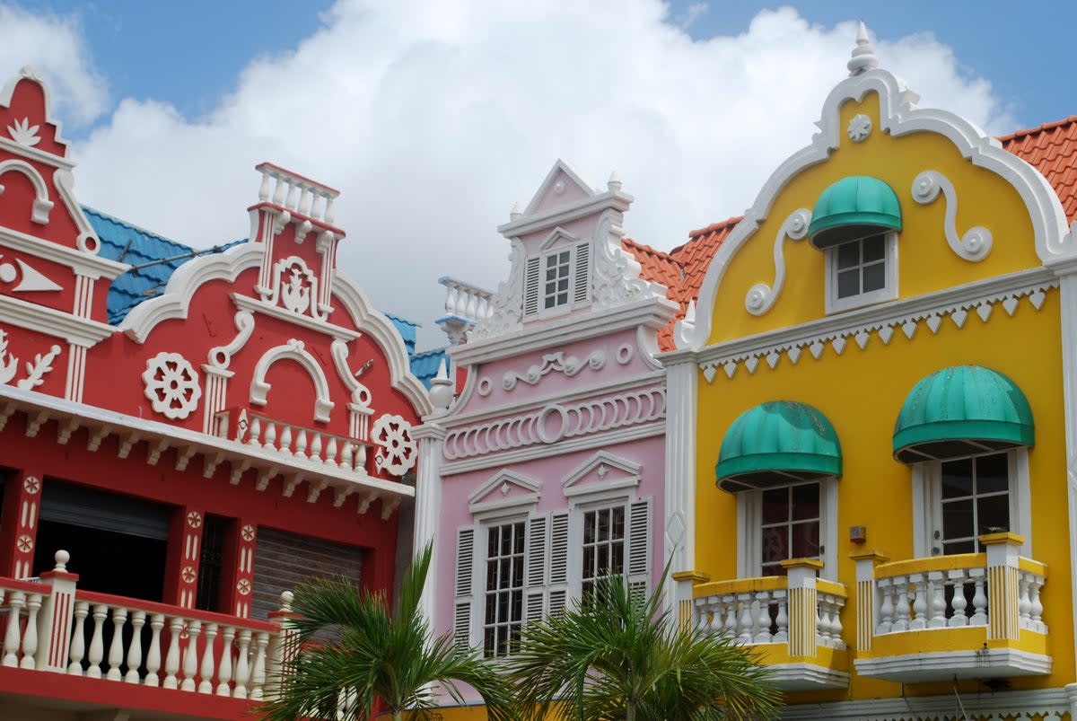 Aruba’s capital Oranjestad has colourful Dutch colonial architecture (Getty Images)