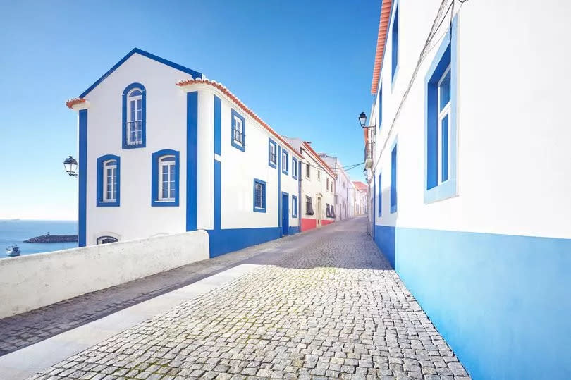 Backstreets of the coastal town Sines, Portugal
