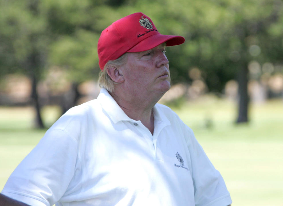 Trump participates in a celebrity golf tournament in Lake Tahoe, Calif., July 16, 2006. (Michael Bezjian/WireImage)