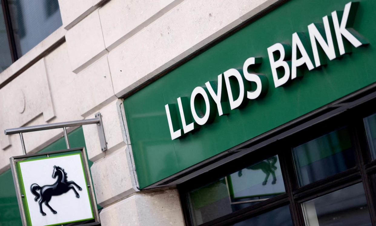<span>Pressure to pass on interest rates to savers at the same rate as raising mortgage and loan charges has squeezed income for lenders such as Lloyds.</span><span>Photograph: Tom Nicholson/Reuters</span>