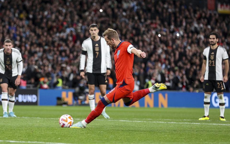 Harry Kane smashes home his penalty - Getty