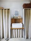 <p>This attractive utility room solution is a bit of a secret money-saver. Instead of replacing worn out or outdated cabinets, hang some heavy-weight canvas curtains to add a bit of texture to your room. </p>