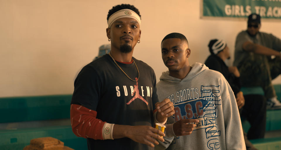 Myles Bullock and Vince Staples in 'White Men Can't Jump'